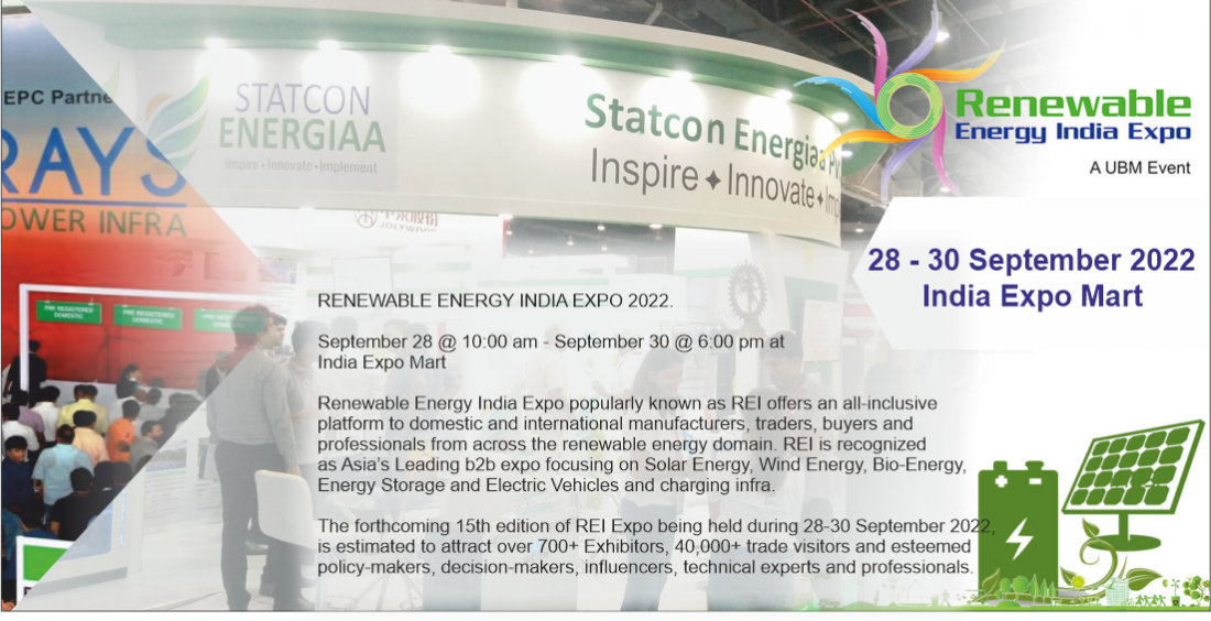 RENEWABLE ENERGY INDIA EXPO 2022.